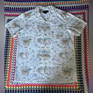 Pendleton Woolen Mills Men's Island Hawaiian Short Sleeve Shirt Cotton - Large